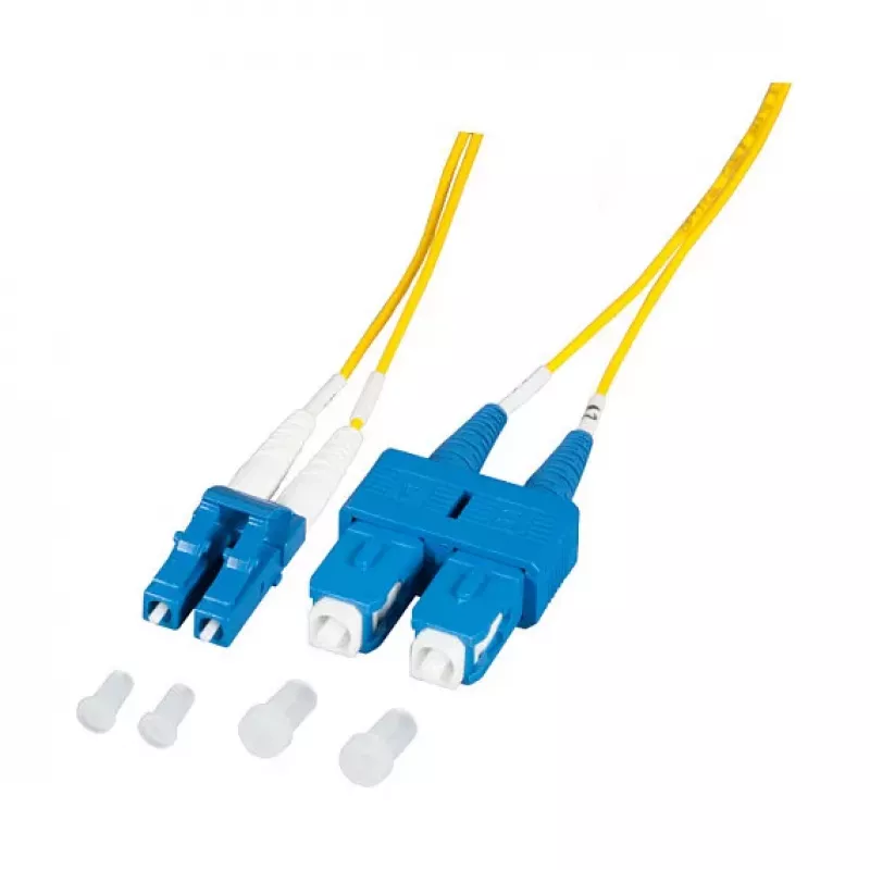 EFB Elektronik O0360.1-1.2 kuitu-patchkaapeli 1 m LC Duplex - SC Duplex OS2 Singlemode keltainen