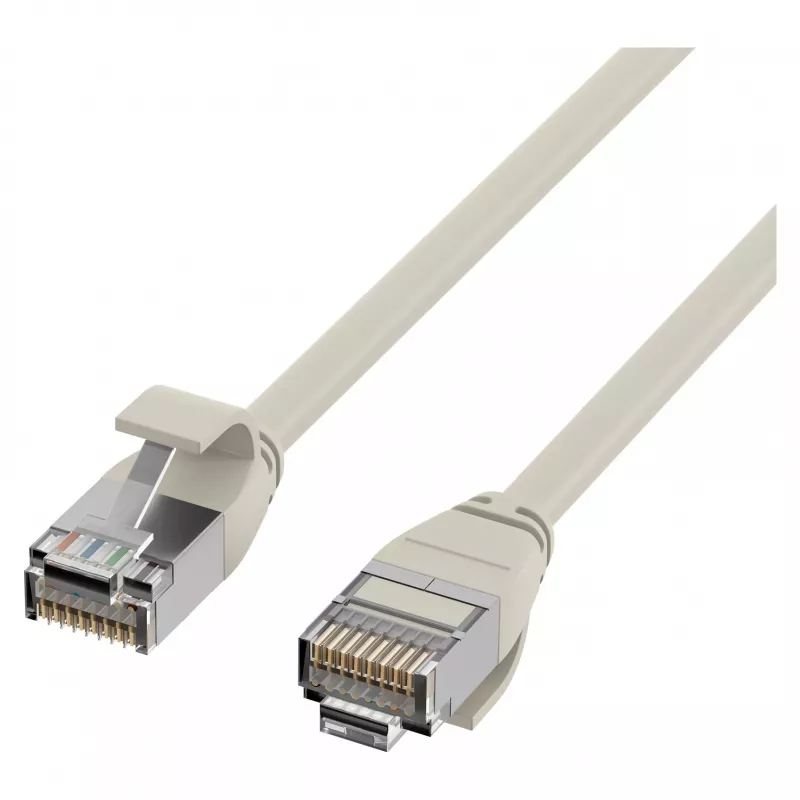 EFB Elektronik RJ45 Patchkabel Cat.6A U/FTP TPE 4mm Ultraflex harmaa 1m