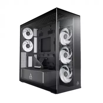 ARCTIC Xtender VG Midi-Tower PC-kotelo, ATX, musta, kirkas lasi