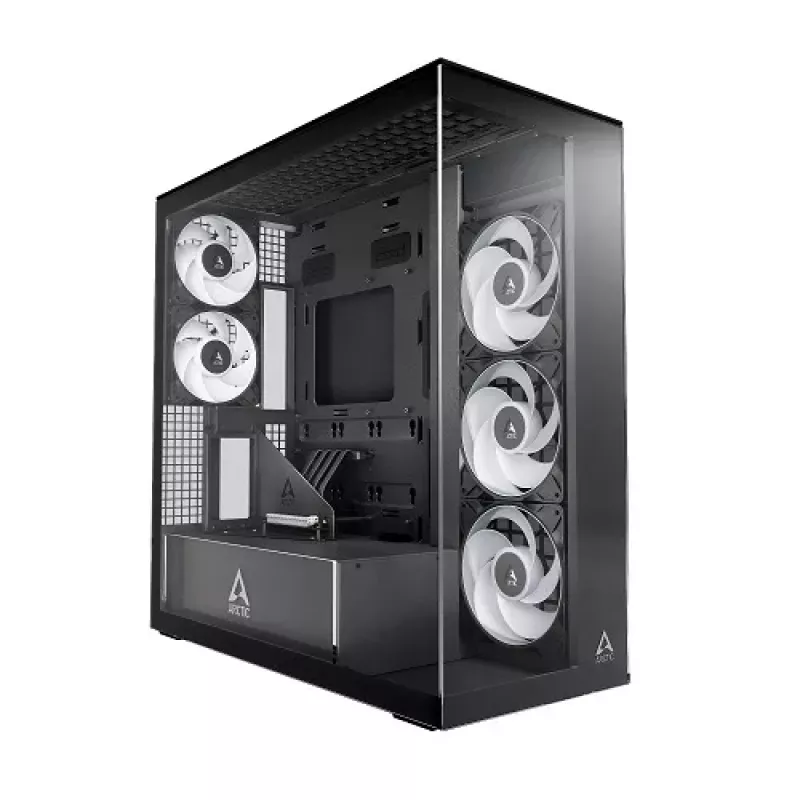 ARCTIC Xtender VG Midi Tower -tietokonekotelo, ATX, musta, kirkas lasi
