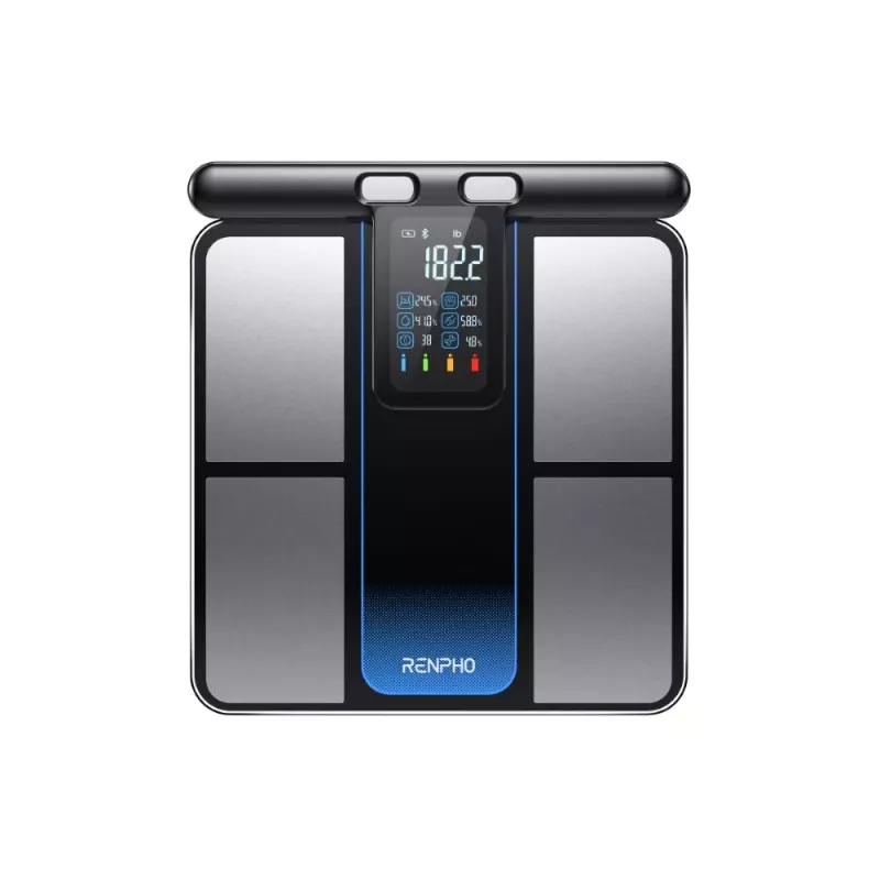 RENPHO MorphoScan MSC01 vaaka, musta/hopea, USB-C, Bluetooth