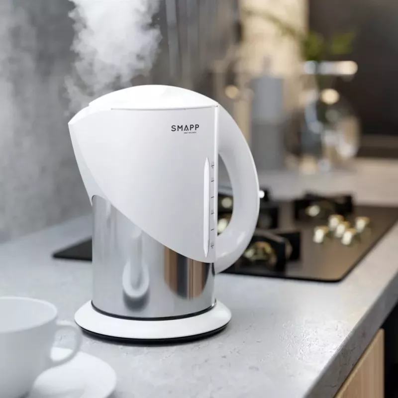 Johdoton vedenkeitin 1,7L SMAPP valkoinen