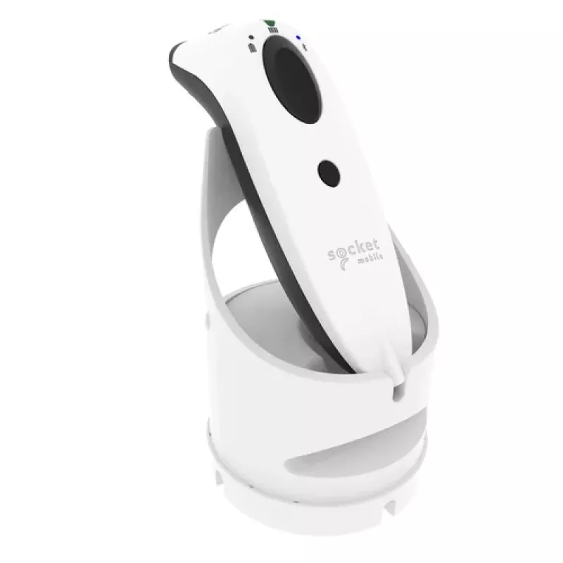 Socket Mobile SocketScan S720 käsikäyttöinen viivakoodilukija 1D 2D langaton Bluetooth valkoinen ja latausteline