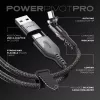 STATIK PowerPivot Pro nylonpunottu USB-C - USB-C -kaapeli 3m musta