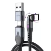 STATIK PowerPivot Pro nylonpunottu USB-C - USB-C -kaapeli 3m musta