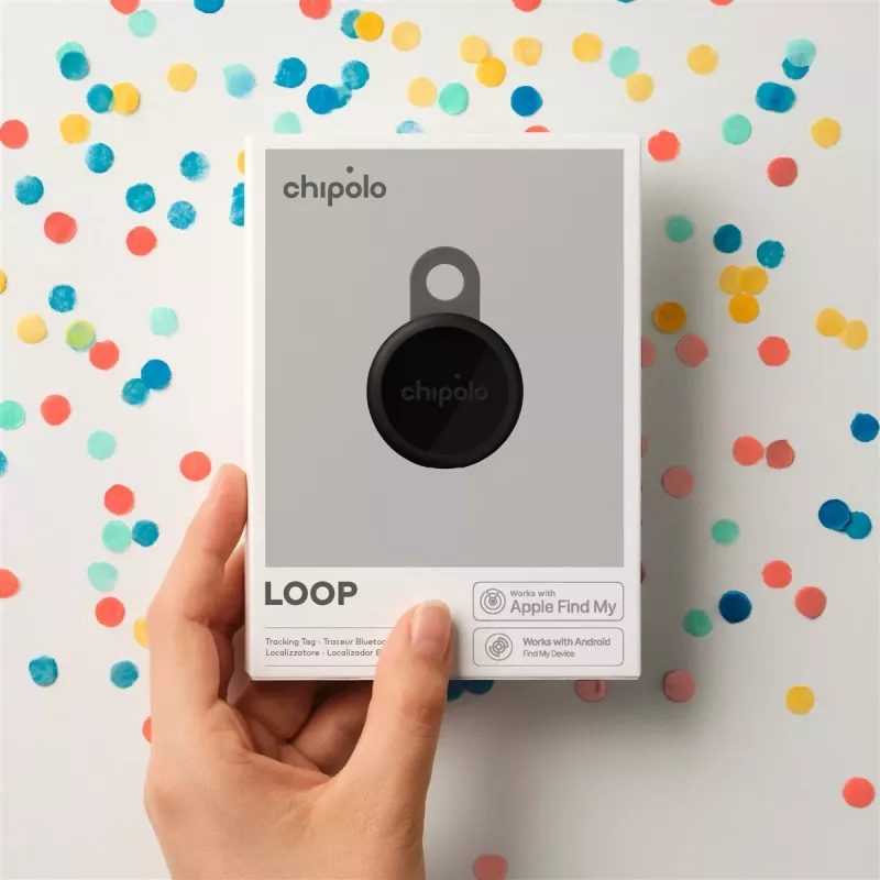 Chipolo LOOP – ladattava Bluetooth-paikannin silikonilenkillä iOS- ja Android-laitteille, 4 kpl:n pakkaus (Charcoal, Chalk, Navy, Coral)