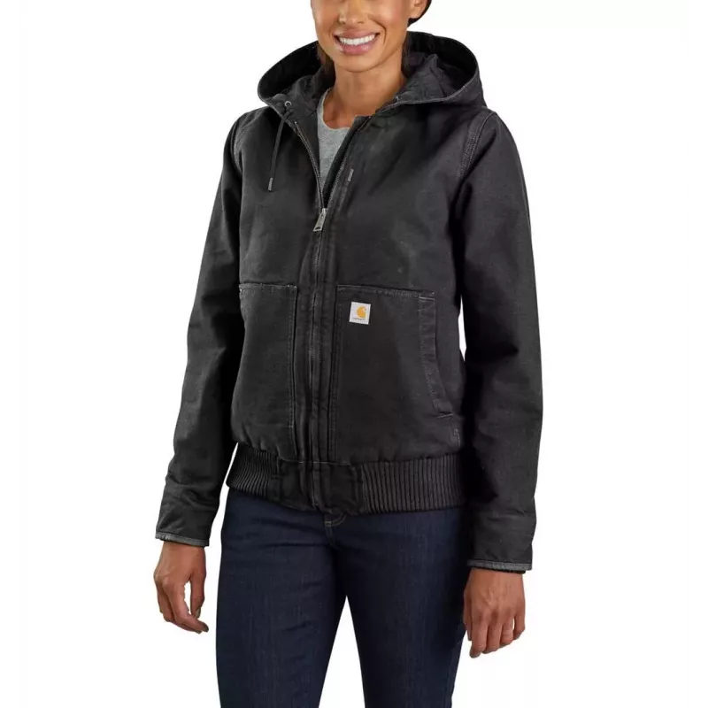 Carhartt Washed Duck Active -naisten toppatakki musta koko S