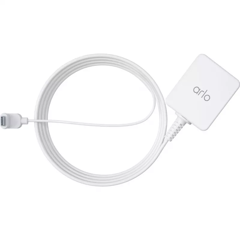 ARLO USB-laturisovitin eurotulppa USB-C 7,6 m ulkokäyttöön valkoinen