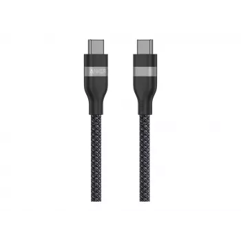 Anker USB-C - USB-C 240W Upcycled-Braided pikalatauskaapeli A82E2 (1,8 m, musta)
