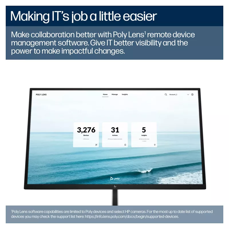Poly Studio E60 PTZ-neuvottelukamera - 4K UHD, kaksoiskenno 8MP, PoE+