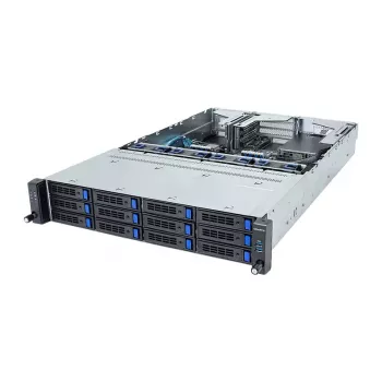 Giga Computing GigaByte R263-S30-AAH2 2U Rackmount Server Barebone, 12x 3,5 tuuman/2,5 tuuman Hot-Swap Bays, 2x 1300W Redundant PSU, Intel C236, LGA 1151