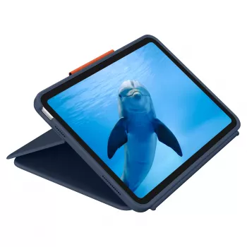 Logitech Rugged Combo 4 Touch näppäimistökotelo trackpadilla Apple iPad 10. sukupolvelle - Classic Blue - Pan Nordic QWERTY