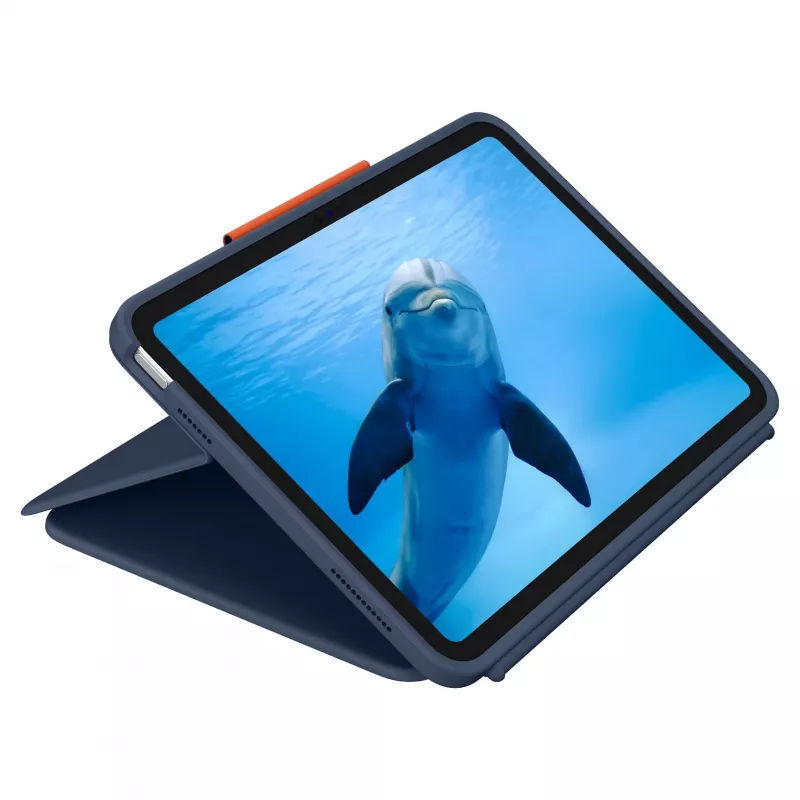 Logitech Rugged Combo 4 Touch näppäimistökotelo trackpadilla Apple iPad 10. sukupolvelle - Classic Blue - Pan Nordic QWERTY