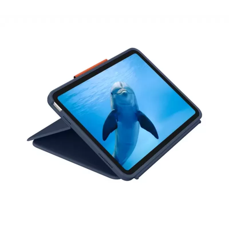 Logitech Rugged Combo 4 Touch näppäimistökotelo trackpadilla Apple iPad 10. sukupolvelle - Classic Blue - Pan Nordic QWERTY