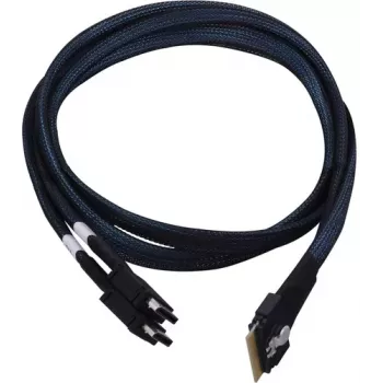 Microchip Adaptec sisäinen NVMe-kaapeli 1x SFF-8654 x8 - 2x SFF-8612 x4 (OCuLink) 0,8 m SlimSAS - OCuLink NVMe-asemille