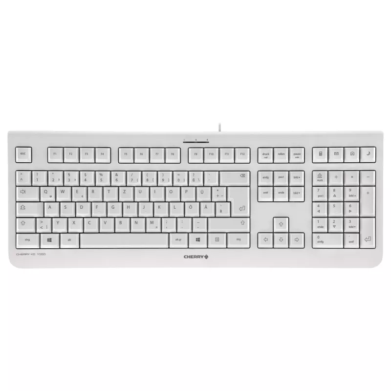 Cherry KC 1000 näppäimistö - Pan Nordic - vaaleanharmaa
