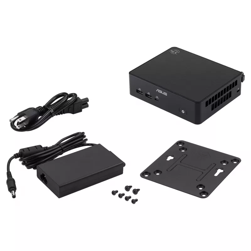 ASUS NUC 16 Pro Grand Canyon RNUC16GDKV560002 Slim Kit barebone-minitietokone, Intel Core Ultra 5 vPro, EU-virtajohto, ei käyttöjärjestelmää, musta