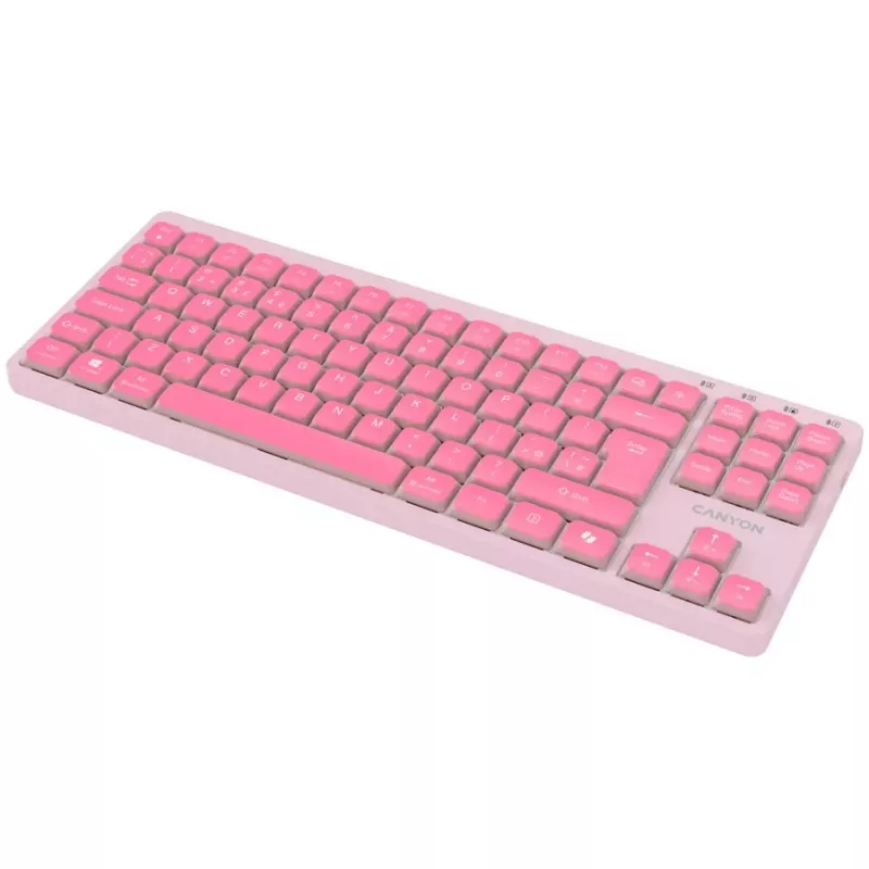 CANYON näppäimistö OnType 10 Low Profile EN johdollinen pinkki