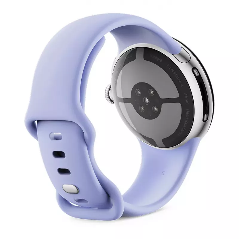 Google Pixel Watch 4 - 41 mm - Polished Silver Aluminium - Iris Active Band - Wear OS -älykello