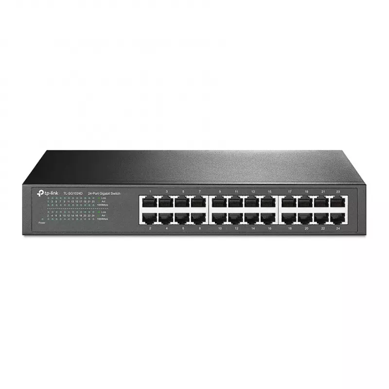 TP-Link TL-SG1024D 24-porttinen Gigabit Ethernet -kytkin työpöytä/rack-asennus