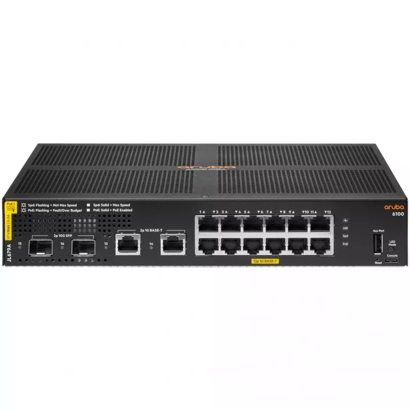 HPE Aruba 6100 12G Class 4 PoE 2G/2SFP+ 139W -kytkin