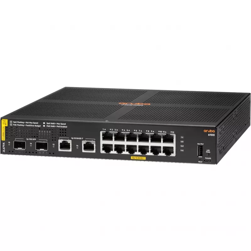 HPE Aruba 6100 12G Class 4 PoE 2G/2SFP+ 139W -kytkin