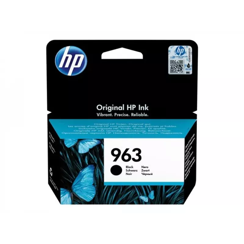 HP 963 Black alkuperäinen mustekasetti