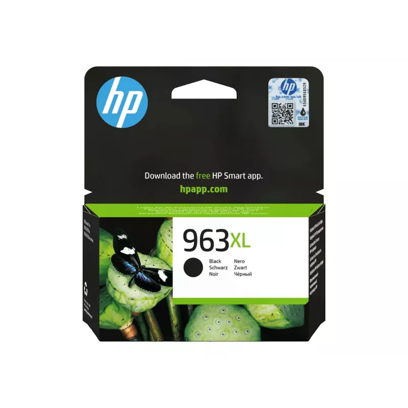 HP 963XL High Yield Black alkuperäinen mustekasetti