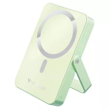 Verbatim Charge 'n' Go Magnetic Wireless -varavirtalähde jalustalla 10000mAh USB-C PD 3.0 vihreä