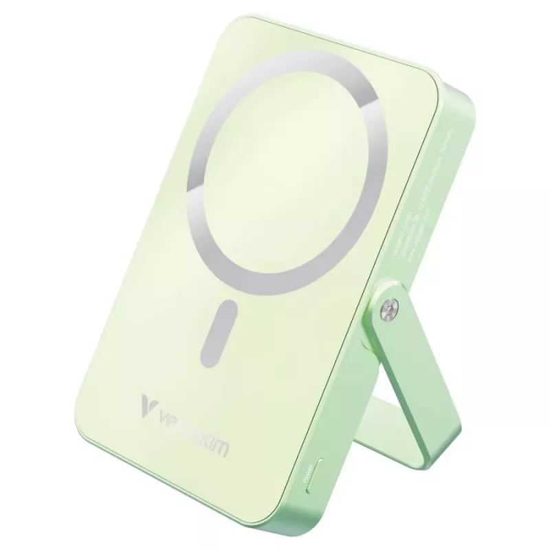 Verbatim Charge 'n' Go Magnetic Wireless -varavirtalähde jalustalla 10000mAh USB-C PD 3.0 vihreä