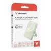 Verbatim Charge 'n' Go Magnetic Wireless -varavirtalähde jalustalla 10000mAh USB-C PD 3.0 vihreä