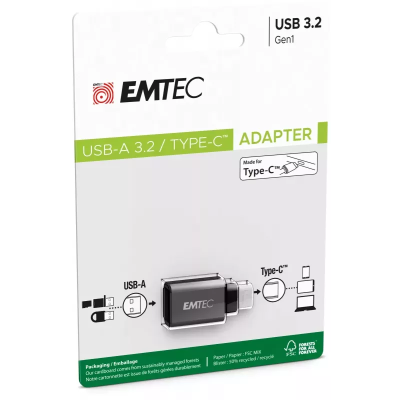Emtec sovitin USB 3.1 USB-C:hen