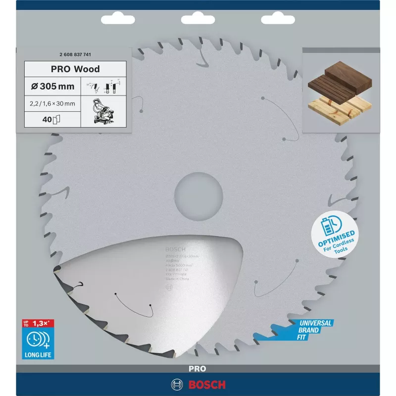BOSCH Standard for Wood akkusaha terä 305x30x40z