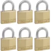 Master Lock 140EURSIX 6 kpl:n pakkaus samalla avaimella avattavia riippulukkoja 22mm messinkirunko