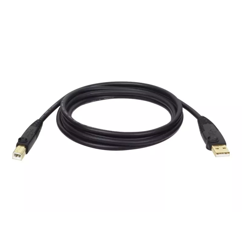 Tripp Lite U022-015 USB 2.0 Hi-Speed A/B-laitekaapeli, suojattu, uros/uros, 15 ft (4,57 m), musta