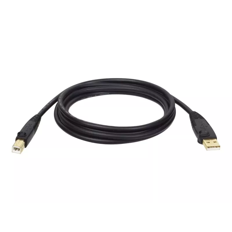 Tripp Lite U022-015 USB 2.0 Hi-Speed A/B-laitekaapeli, suojattu, uros/uros, 15 ft (4,57 m), musta