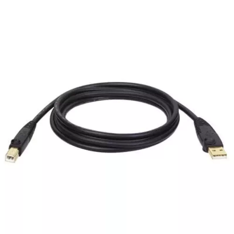 Tripp Lite U022-015 USB 2.0 Hi-Speed A/B-laitekaapeli, suojattu, uros/uros, 15 ft (4,57 m), musta