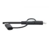 Eaton Tripp Lite Series universaali USB-A - Lightning, USB Micro-B ja USB-C sync-/latauskaapeli (M/3xM), MFi-sertifioitu, musta, 1,8 m
