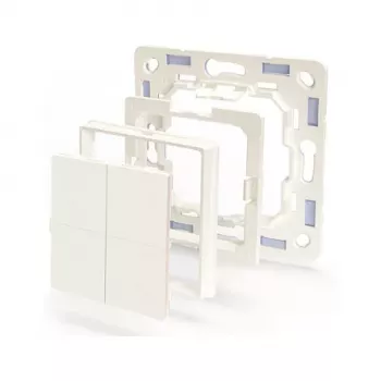 Shelly Plug & Play BLU Wall Switch 4 sovitin Legrand & Shelly valkoinen