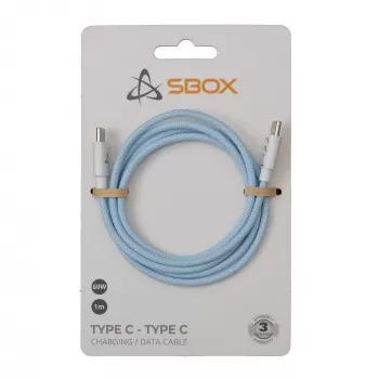 SBOX USB-C - USB-C -kaapeli 1m sininen – lataus ja tiedonsiirto