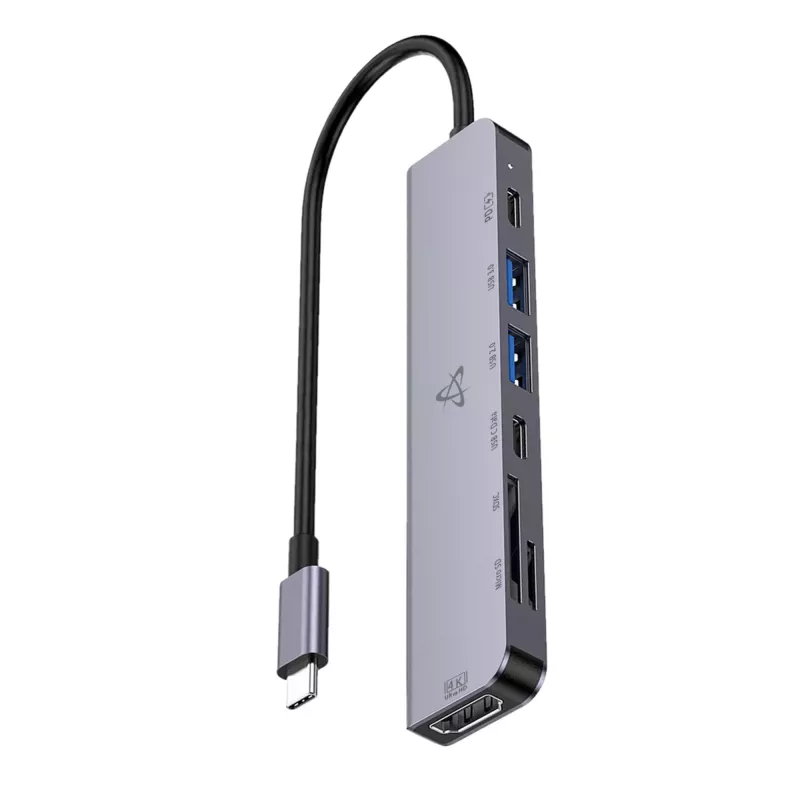 SBOX H-999 7-in-1 USB-C-keskitin Space Gray