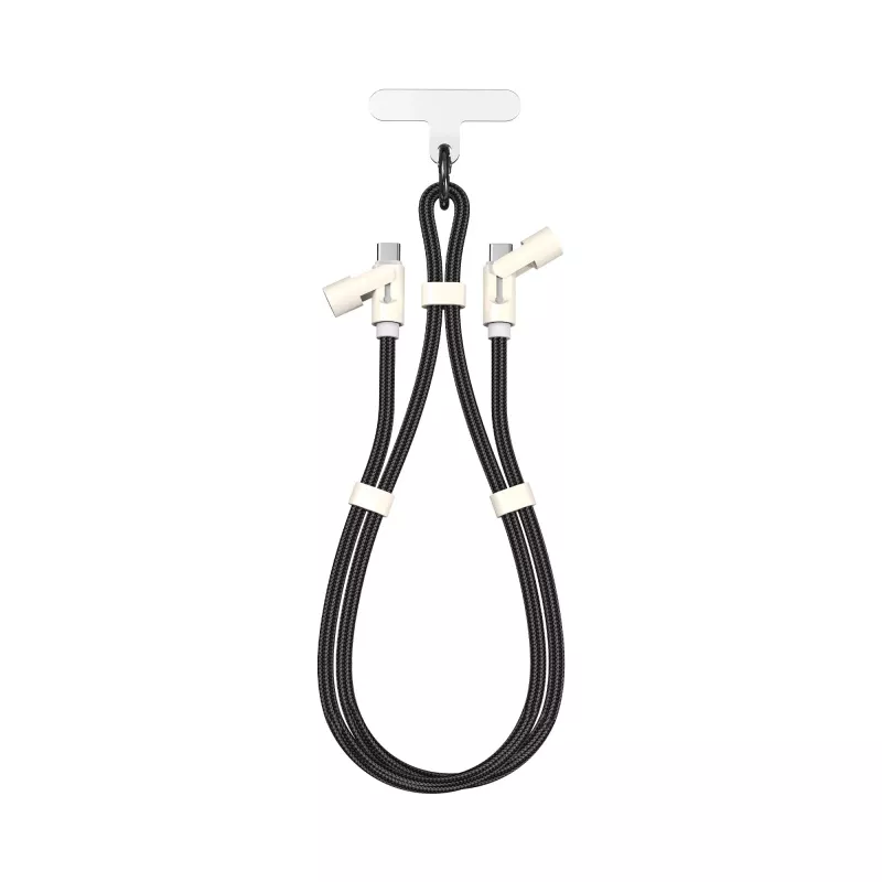SBOX LANYARD BLACK USB-C - USB-C -kaapeli 1,5 m musta