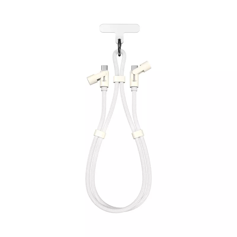 SBOX Lanyard White USB-C - USB-C -kaapeli 1,5 m valkoinen