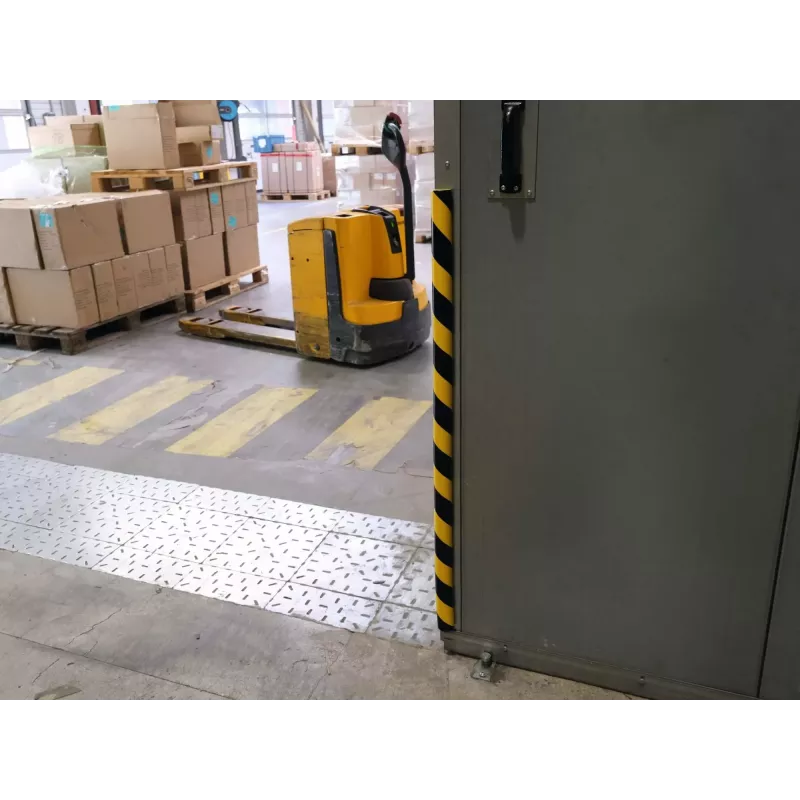 Durable S32R lattiakaapelisilta, PVC, musta/keltainen, pyöristetty, 1000 mm