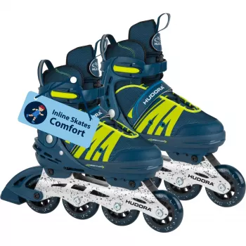 HUDORA inline-luistimet Comfort koko 29-34 (sininen/keltainen)