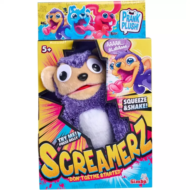 SIMBA ScreamerZ apinapehmolelu äänellä, ruskea, 20 cm