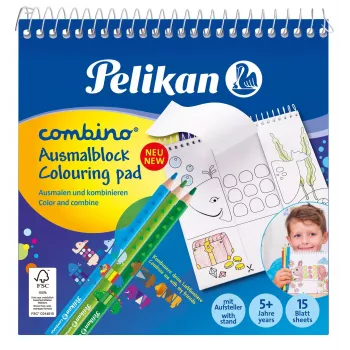 Pelikan 811231 värityskirjasarja, 15 sivua, pojat/tytöt, värikynät sisältyvät, värityskuvasarja