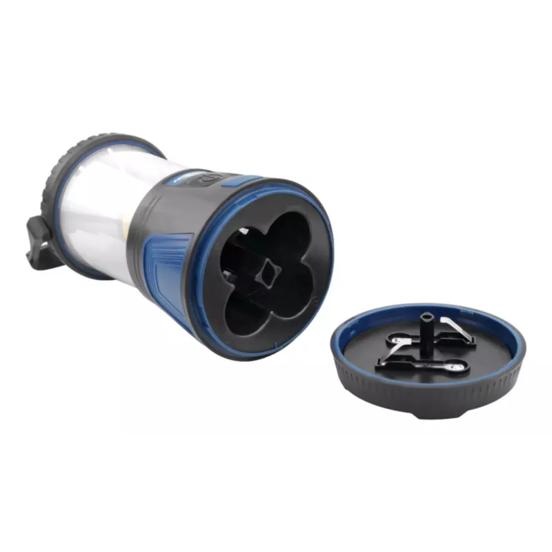 ANSMANN CL600B akkuleirintälyhty - musta/sininen - ABS - ripustuskoukku - IPX4 - 600 lumenia