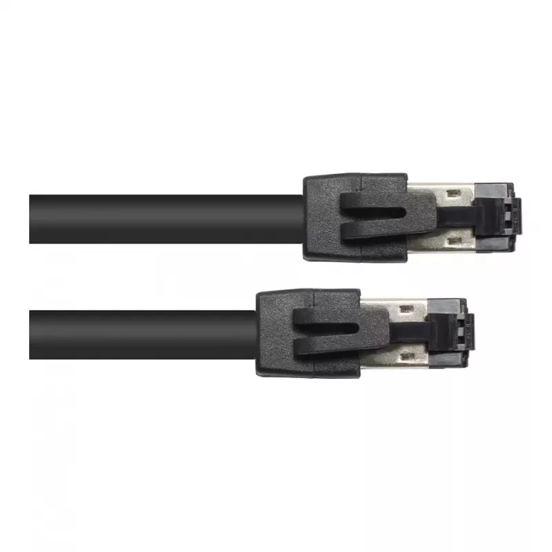 GoodConnections RNS® Cat.8.1 S/FTP -verkkokaapeli, 0,5 m, musta, LSZH, 40 Gbit/s, 2000 MHz