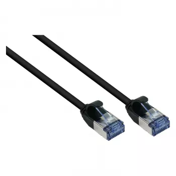 GoodConnections RNS® SlimLine Cat.6A U/FTP -verkkokaapeli, LSZH, 500MHz, kupari, musta, 2 m